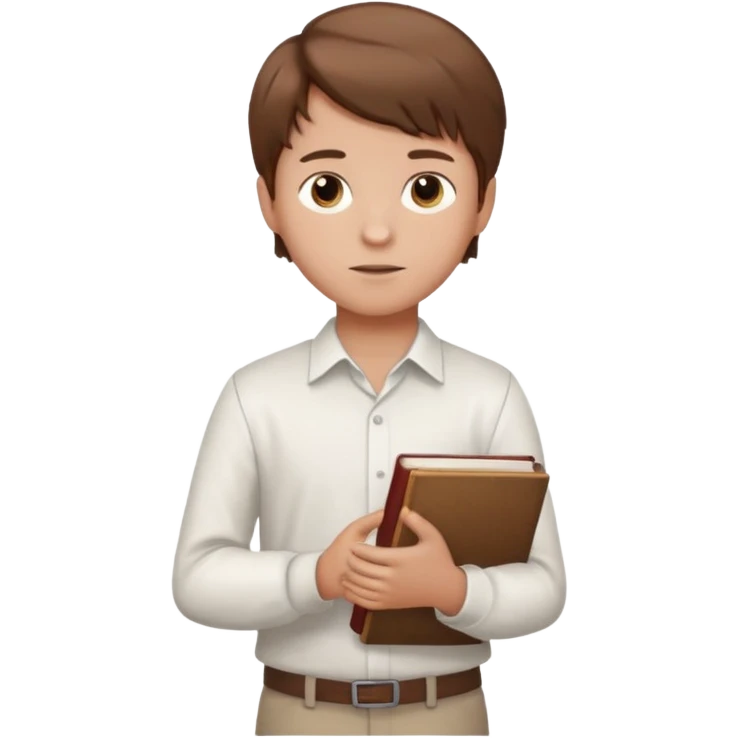 պետք է լինի կանգնած տղա որի աջ ձեռքում լինի գիրք emoji