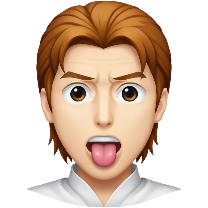 Aizen sticking his tongue out emoji