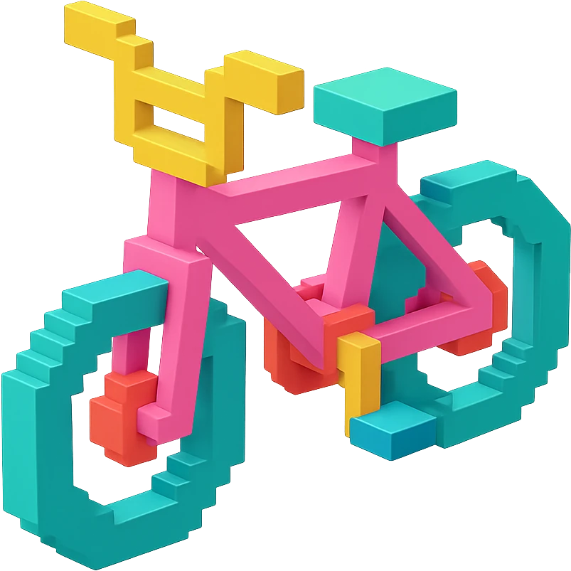 розовый велосипед BMX, no background emoji