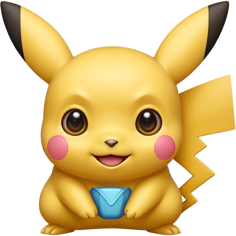 cute pikachu with big eyes smiling emoji