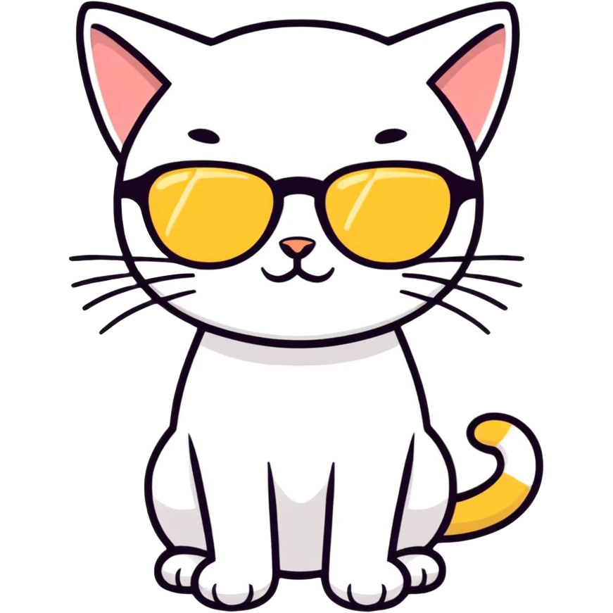 Cat with sunglasses emoji