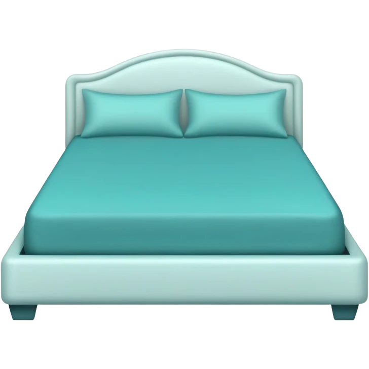 A teal bed with white frame emoji