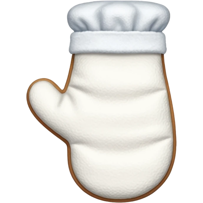 A white baking mitten emoji