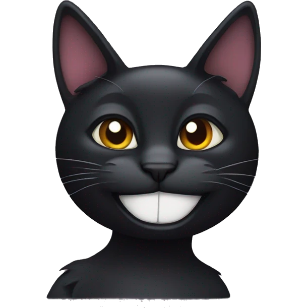 black cat with broken ears emoji