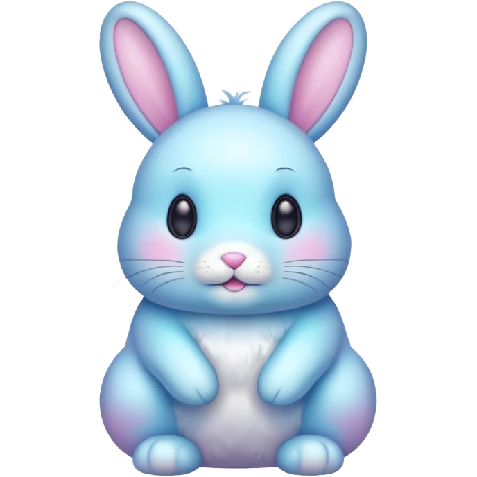 Colorful shiny Pastel bunny  emoji