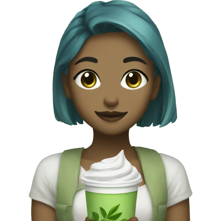 Aesthetic matcha clean girl emoji