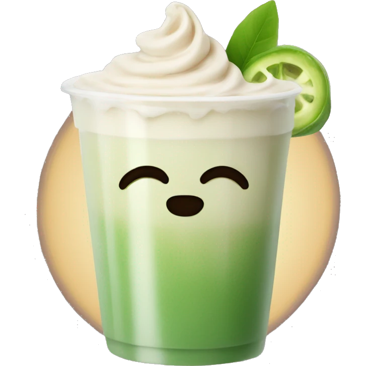 Ice matcha latte emoji