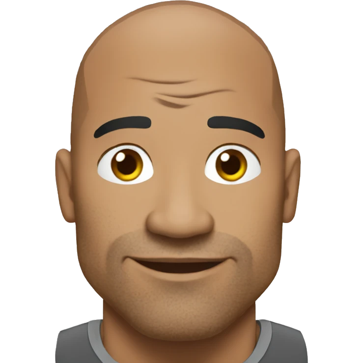 the rock with a mobile phone emoji