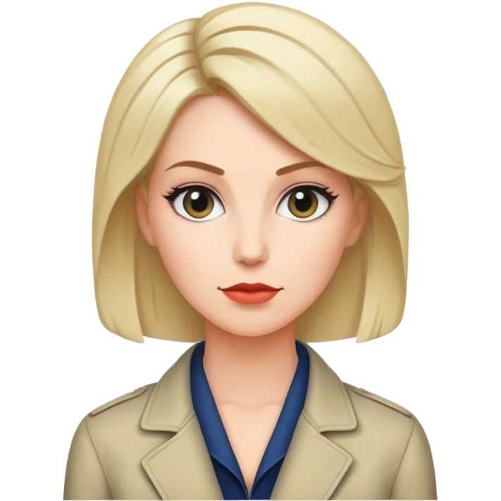 white conservative woman in jacket emoji