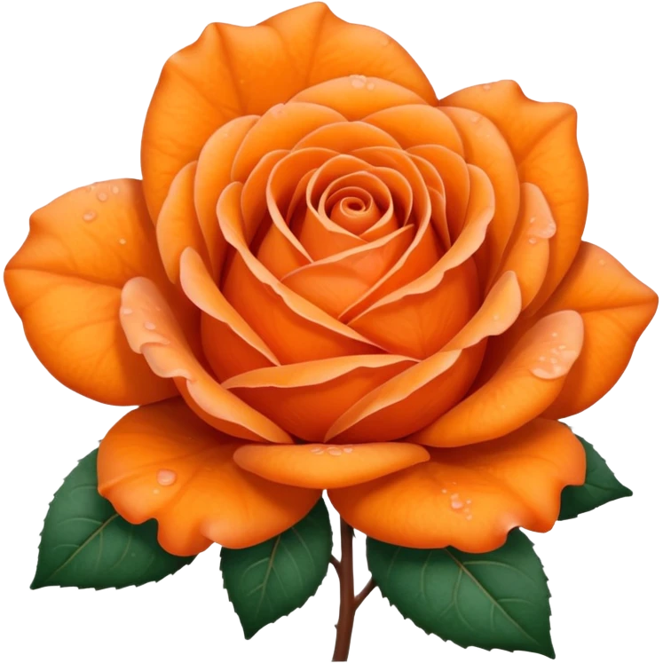 Orange winter rose  emoji