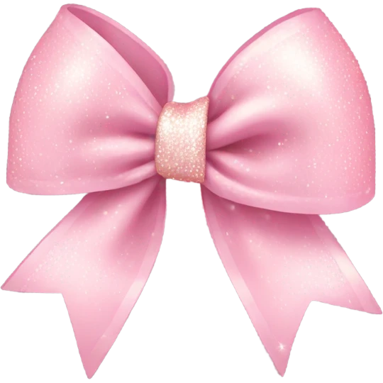 Light pink sparkle bow emoji