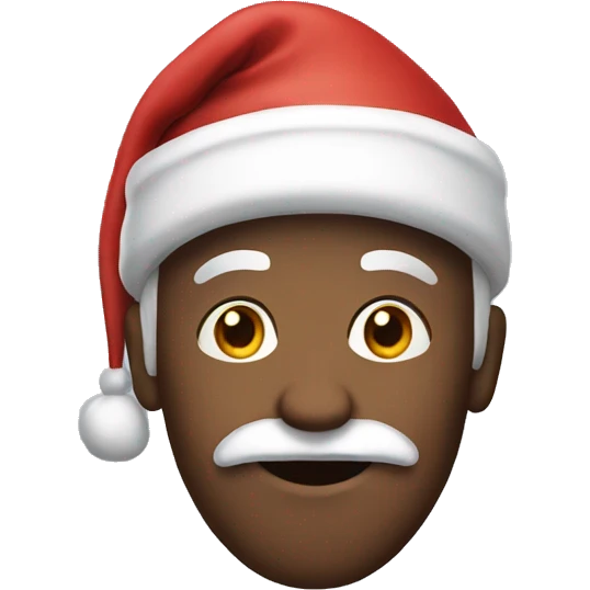 Santa with no hat emoji