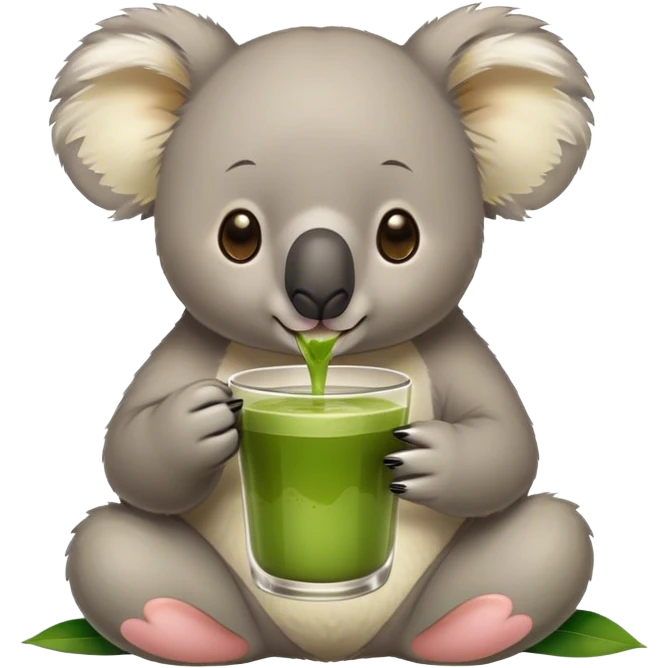 koala drinking matcha emoji