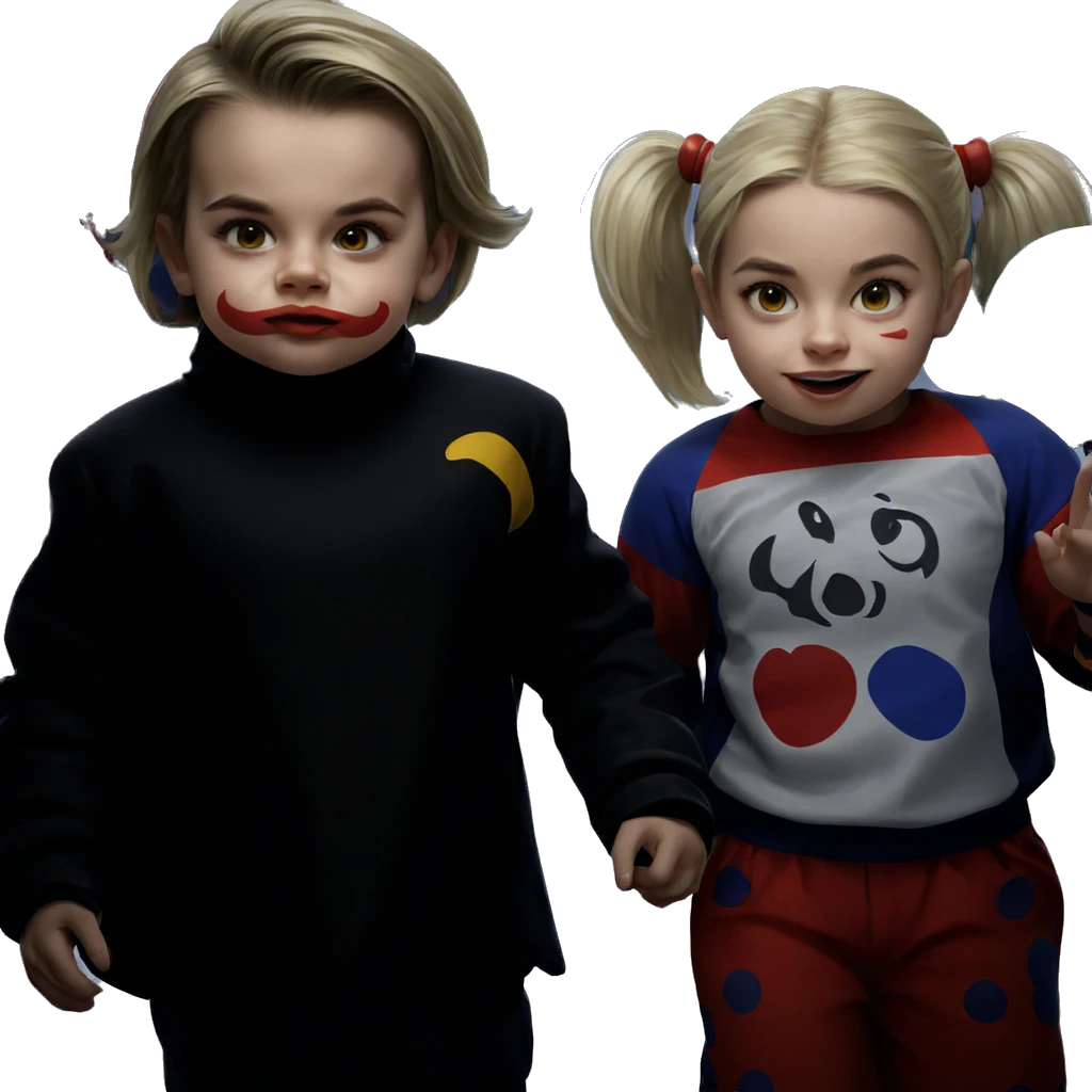 blonde clown girl portrait emoji