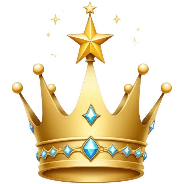 crown with shooting star emoji