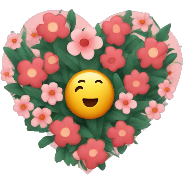 I love you with flowers emoji