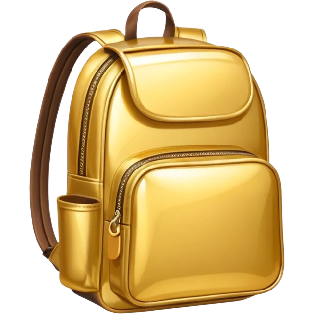 Shiny Golden Backpack emoji