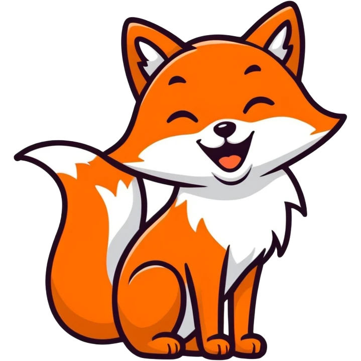 Fox laugh  emoji