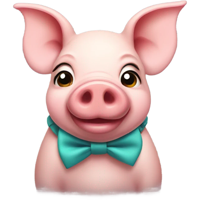 Pig with a bow ￼ emoji