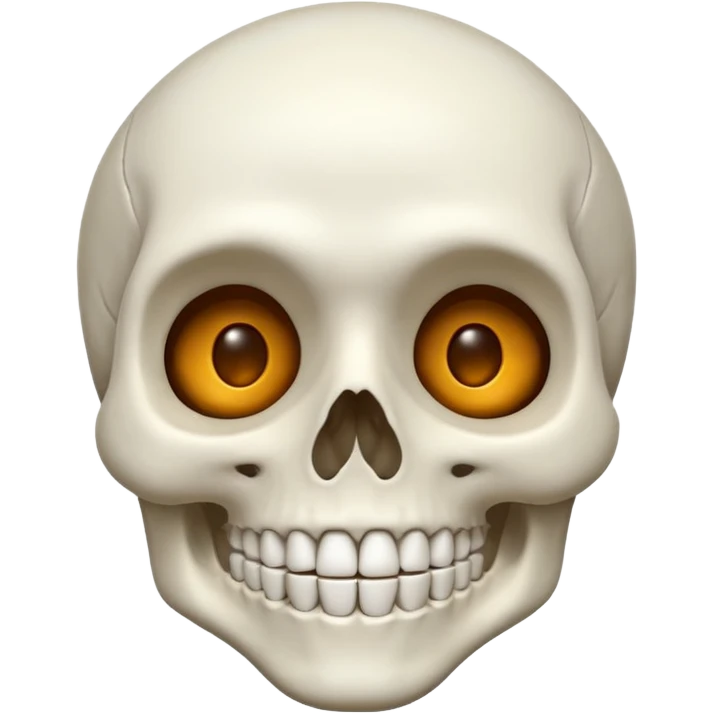 Skeleton face  surprise emoji