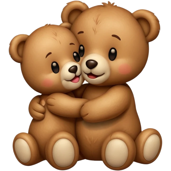 teddy bear giving kiss emoji