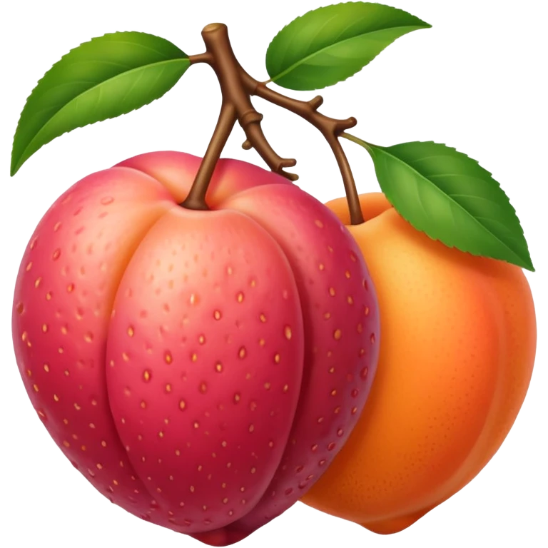 lychee and apricot emoji