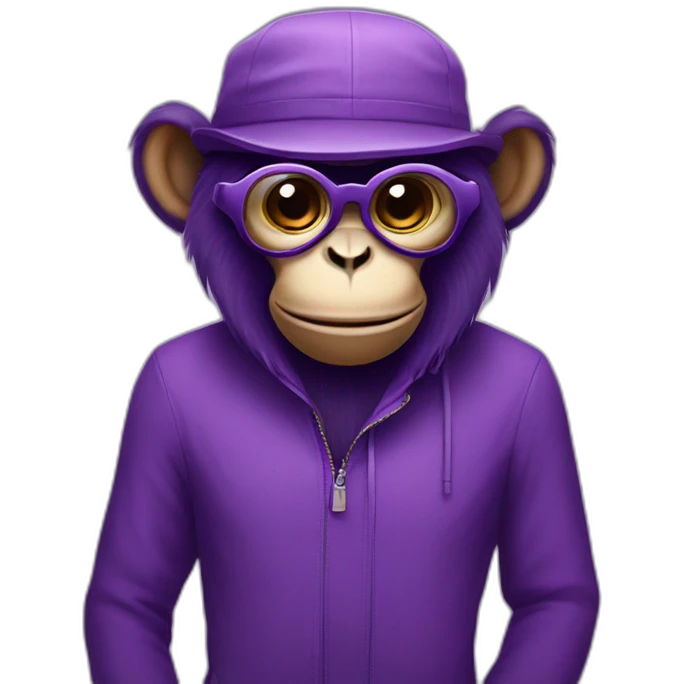 purple incognito monkey emoji