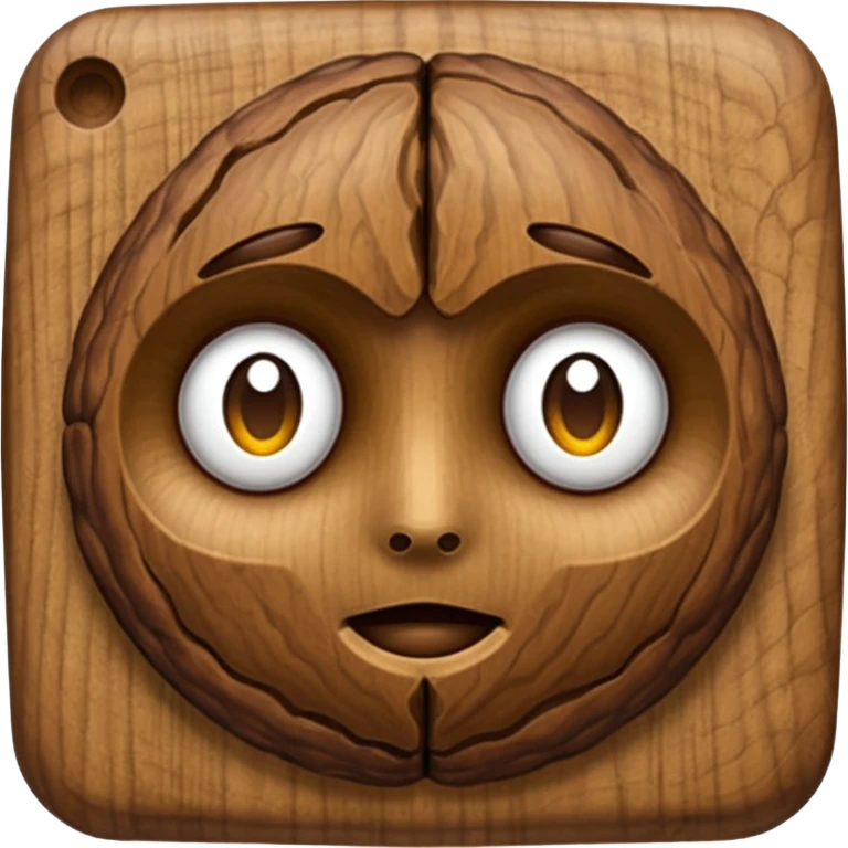 one walnut! CLOSED! NO FACE! just the walnut! emoji