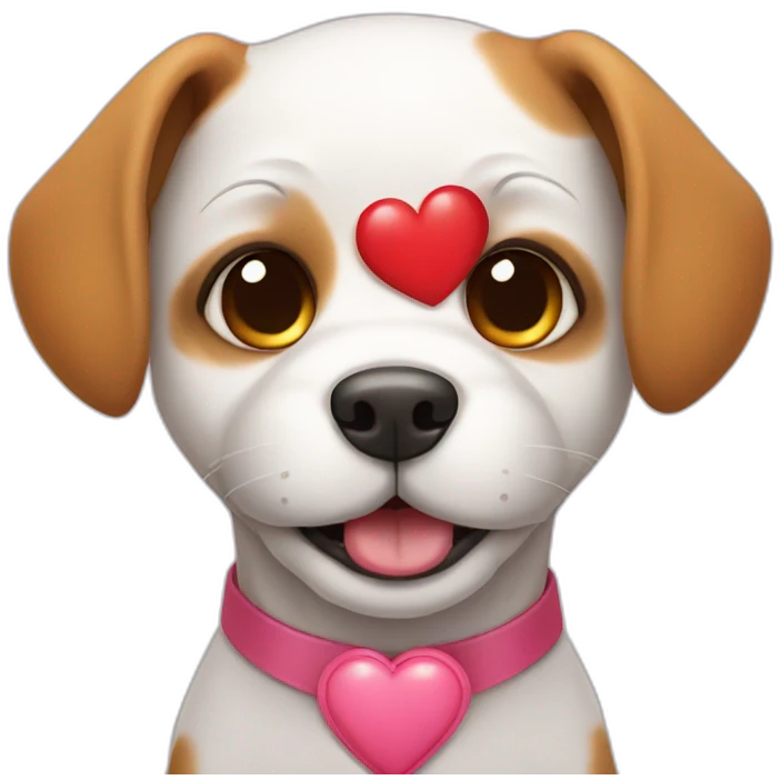 dog with heart emoji