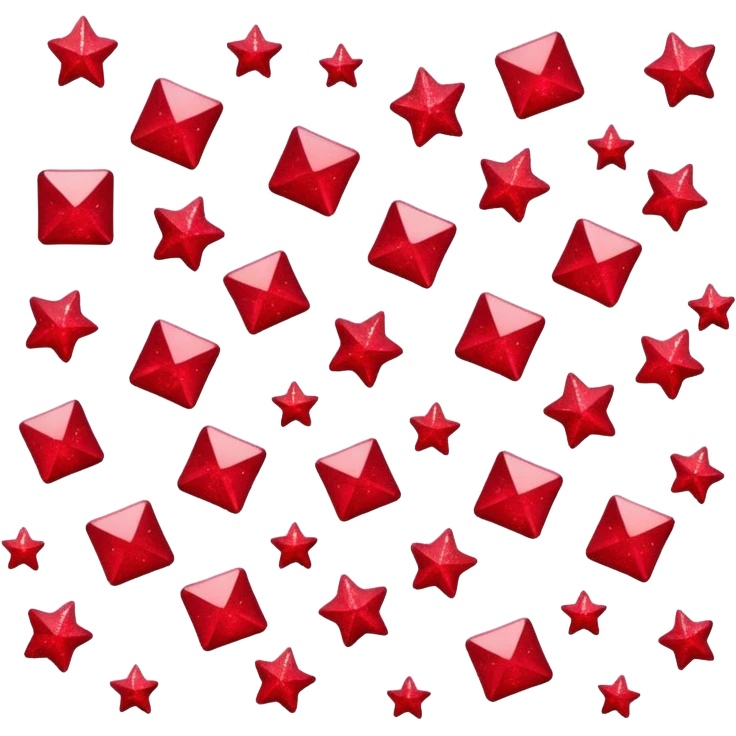 red glitter dislike emoji
