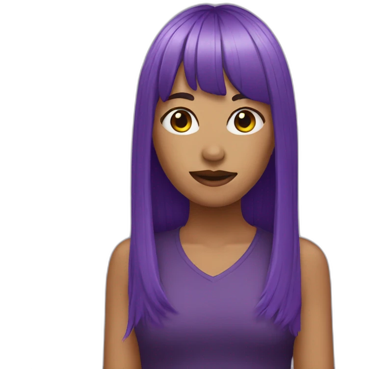 Purple bangs emoji
