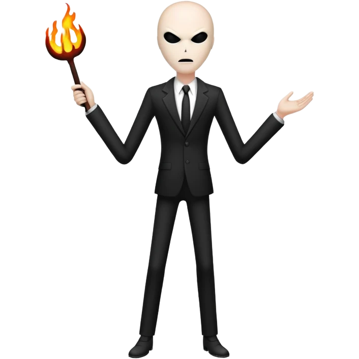 Slender man evil and sinister  emoji