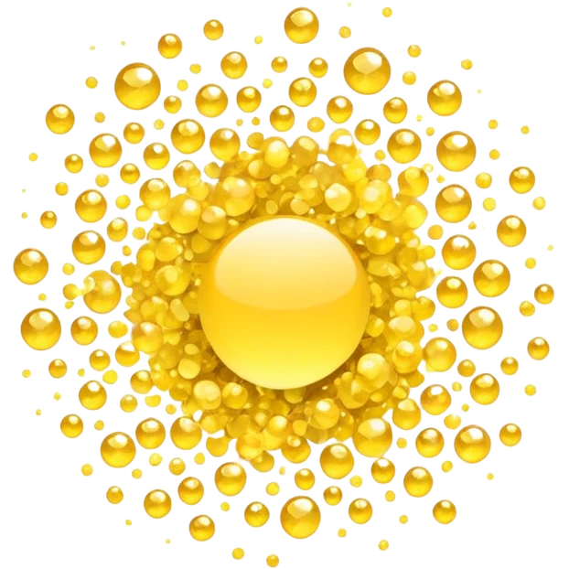 Generate a high-quality 3D cartoon-style emoji of yellow sparkles, shimmering and glittering particles, scattered randomly, smooth gradient colors, no human faces, no objects, no star shapes, simple white background, high-resolution.
 emoji