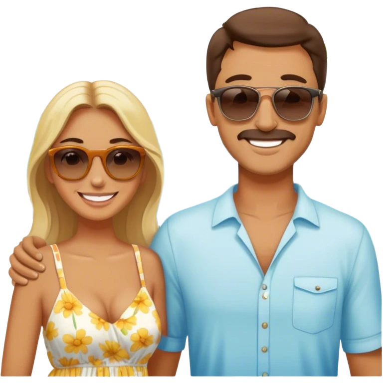 happy couple by the water emoji