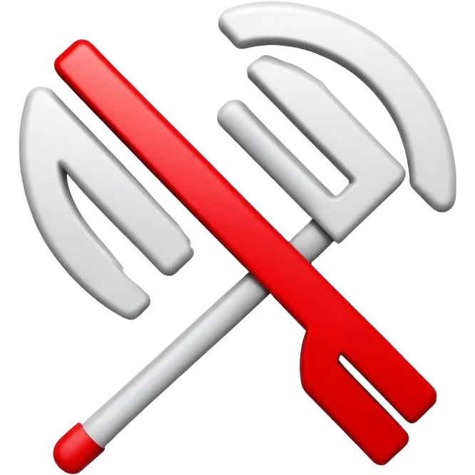 minimalist crossed-out Wi-Fi symbol with incomplete signal bars, vivid red color, white background emoji