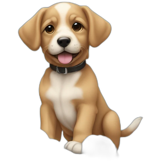 chiot qui vole dans le ciel emoji