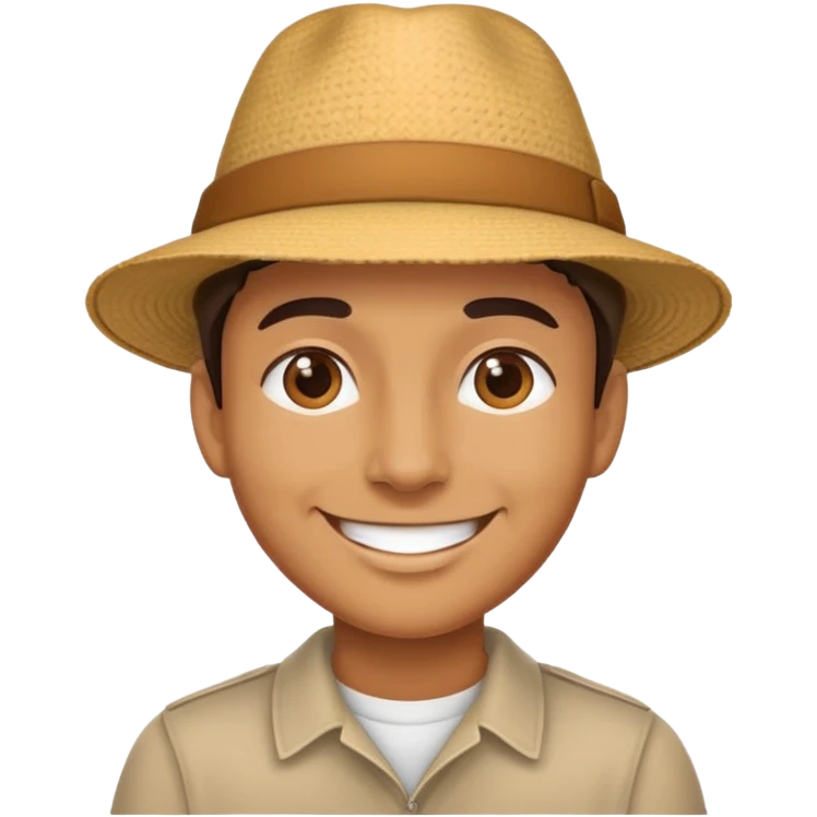 Şapkalı gülümsüyor  emoji