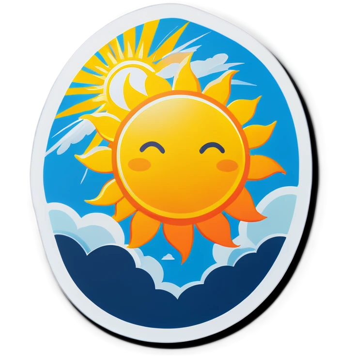 Sunshine in sky emoji