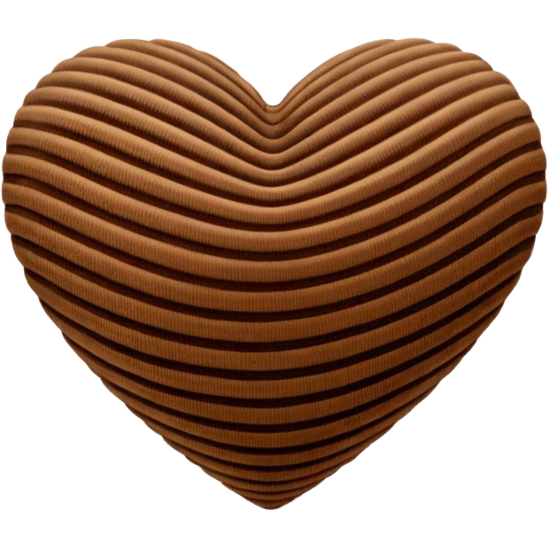 Corduroy texture heart emoji