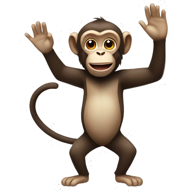 monkey waving  emoji