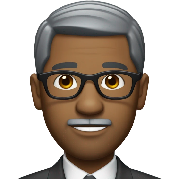 Denzel washington with small round face and suit and glasses and buzz cut and small black eyes and small gray beard and small black eyes and wrinkled forehead emoji