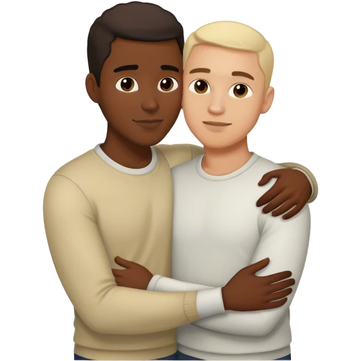 Mrn cuddling a men emoji