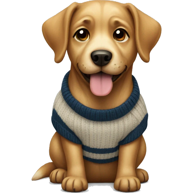 dog wearing a jumper emoji