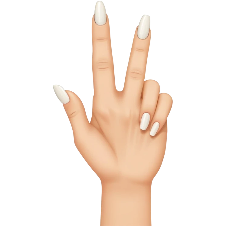 middle finger with acrylic nails emoji