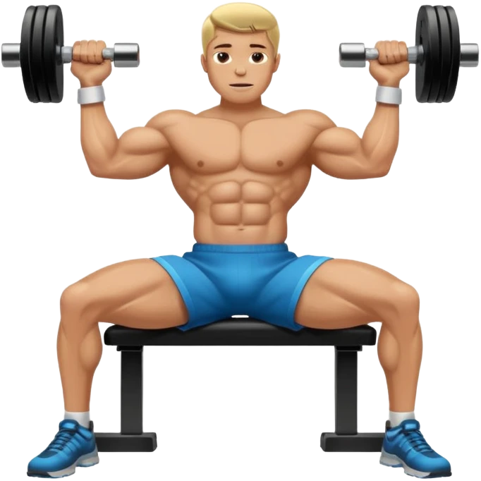 Dumbbell pressure level movement on bench emoji