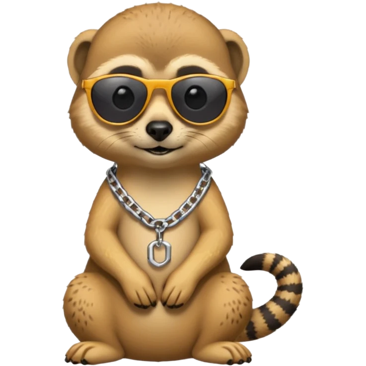 Meerkat with chain and sunglasses emoji