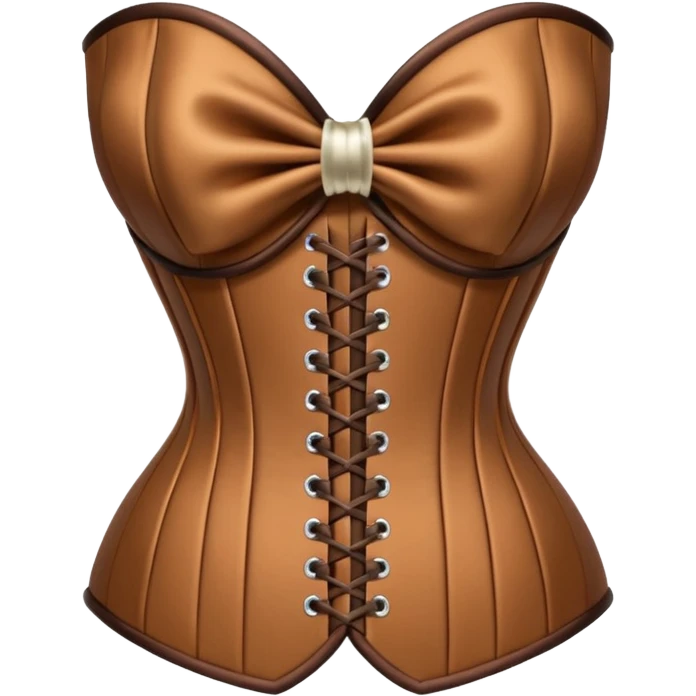 brown corset with bow emoji