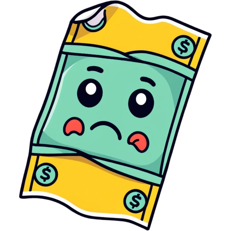 Lotto ticket loser emoji