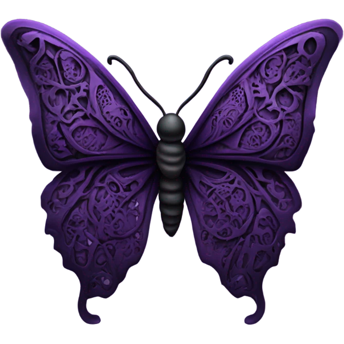 Goth butterfly emoji