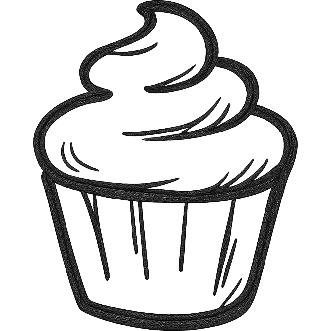 A cupcake with pink icing emoji